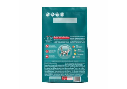 PURINA ONE STERILISED / Сухой корм Пурина УАН для взрослых стерилизованных кошек с лососем
