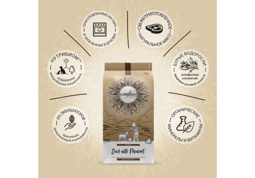 Craftia Natura Puppy Medium & Large Breed Duck with Pheasant / Сухой корм Крафтия для Щенков Средних и Крупных пород Утка фазан