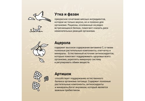 Craftia Natura Dog Adult Toy & Small Breed Duck with Pheasant / Сухой корм Крафтия для взрослых собак Миниатюрных и Мелких пород Утка фазан