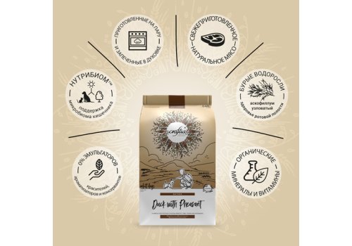 Craftia Natura Dog Adult Toy & Small Breed Duck with Pheasant / Сухой корм Крафтия для взрослых собак Миниатюрных и Мелких пород Утка фазан