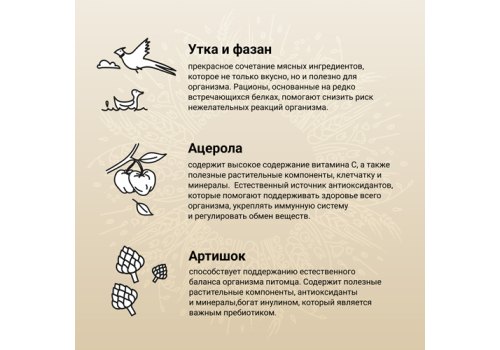 Craftia Natura Puppy Toy & Small Breed Duck with Pheasant / Сухой корм Крафтия для Щенков Миниатюрных и Мелких пород Утка фазан