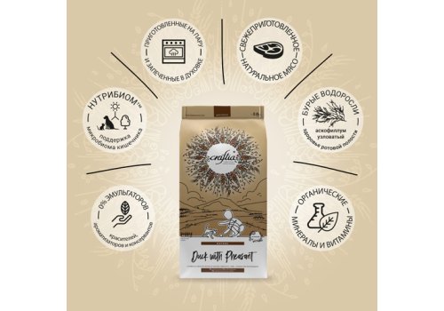 Craftia Natura Puppy Toy & Small Breed Duck with Pheasant / Сухой корм Крафтия для Щенков Миниатюрных и Мелких пород Утка фазан