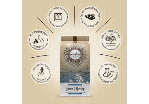 Craftia Natura Puppy Toy & Small Breed Salmon & Herring / Сухой корм Крафтия для Щенков Миниатюрных и Мелких пород Лосось сельдь Craftia Natura Puppy Toy & Small Breed Salmon & Herring / Сухой корм Крафтия для Щенков Миниатюрных и Мелких пород Лосось сельдь