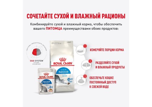 Royal Canin Indoor / Влажный корм (Консервы-Паучи) Роял Канин Индор для Стерилизованных кошек Живущих в помещении в Соусе (цена за упаковку)