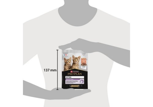 PRO PLAN HEALTHY START / Влажный корм Паучи ПРО ПЛАН для котят, беременных и кормящих кошек кусочки с лососем в соусе (цена за упаковку)