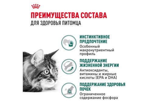 Royal Canin Instinctive 7+ / Влажный корм (Консервы-Паучи) Роял Канин Инстинктив для Пожилых кошек старше 7 лет в Соусе (цена за упаковку)