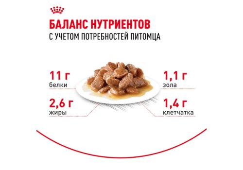 Royal Canin Instinctive 7+ / Влажный корм (Консервы-Паучи) Роял Канин Инстинктив для Пожилых кошек старше 7 лет в Соусе (цена за упаковку)