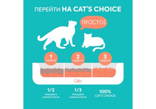 Cats Choice / Растительный комкующийся наполнитель Тофу Кэт Чойс для кошачьего туалета с ароматом Персик