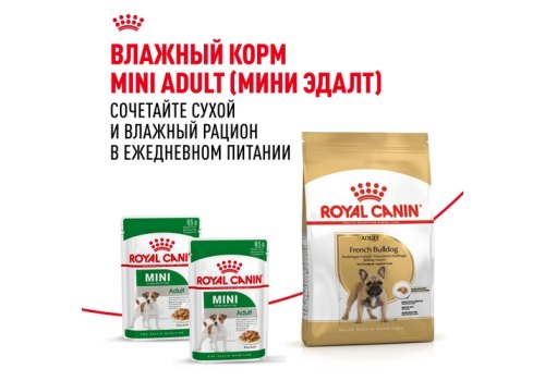Royal Canin Breed dog French Bulldog Adult / Сухой корм Роял Канин для взрослых собак породы Французский Бульдог старше 1 года