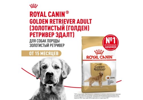 Royal Canin Breed dog Golden Retriever Adult / Сухой корм Роял Канин для взрослых собак породы Голден Ретривер старше 15 месяцев