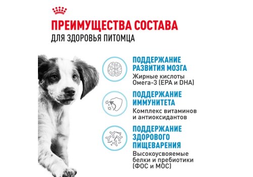 Royal Canin Medium Puppy / Сухой корм Роял Канин Медиум Паппи для Щенков Средних пород в возрасте от 2 до 12 месяцев