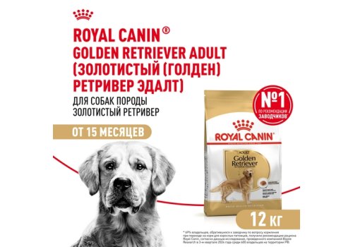 Royal Canin Breed dog Golden Retriever Adult / Сухой корм Роял Канин для взрослых собак породы Голден Ретривер старше 15 месяцев