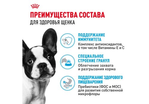 Royal Canin Breed dog French Bulldog Puppy / Сухой корм Роял Канин для Щенков породы Французский Бульдог в возрасте до 1 года