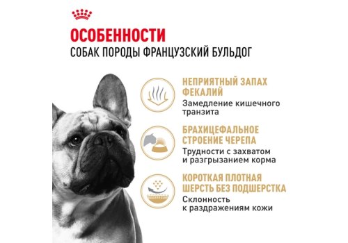 Royal Canin Breed dog French Bulldog Adult / Сухой корм Роял Канин для взрослых собак породы Французский Бульдог старше 1 года
