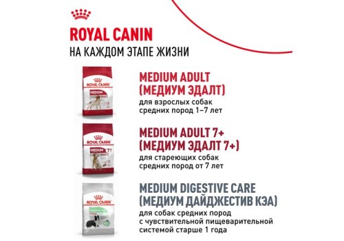 Royal Canin Medium Puppy / Сухой корм Роял Канин Медиум Паппи для Щенков Средних пород в возрасте от 2 до 12 месяцев Royal Canin Medium Puppy / Сухой корм Роял Канин Медиум Паппи для Щенков Средних пород в возрасте от 2 до 12 месяцев