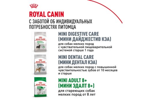 Royal Canin Mini Adult 8+ / Сухой корм Роял Канин Мини для Пожилых собак Мелких пород старше 8 лет