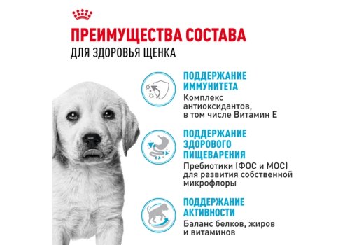 Royal Canin Breed dog Labrador Retriever Puppy / Сухой корм Роял Канин для Щенков породы Лабрадор в возрасте до 15 месяцев