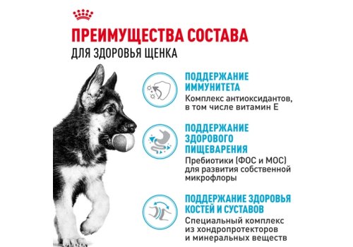 Royal Canin Breed dog German Shepherd Puppy / Сухой корм Роял Канин для Щенков породы Немецкая Овчарка в возрасте до 15 месяцев