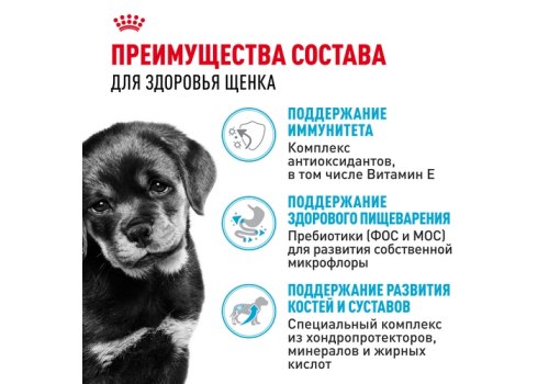 Royal Canin Breed dog Rottweiler Puppy / Сухой корм Роял Канин для Щенков породы Ротвейлер в возрасте до 18 месяцев