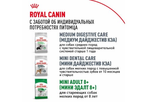 Royal Canin Mini Adult / Сухой корм Роял Канин Мини Эдалт для взрослых собак Мелких пород в возрасте от 10 месяцев до 8 лет