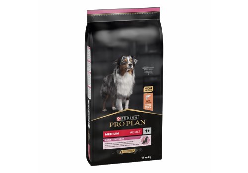 PRO PLAN OPTI DERMA / Сухой корм ПРО ПЛАН для взрослых собак средних пород при чувствительной коже с лососем