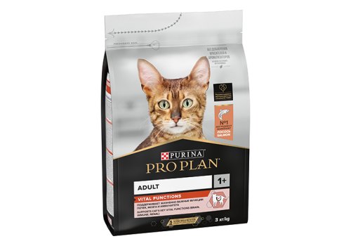 PRO PLAN ORIGINAL / Сухой корм ПРО ПЛАН для взрослых кошек для поддержания здоровья органов чувств с лососем