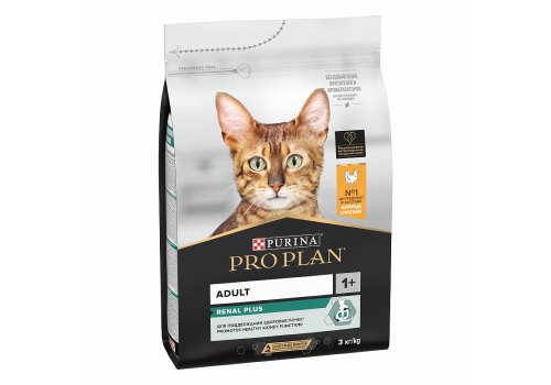 PRO PLAN ORIGINAL / Сухой корм ПРО ПЛАН для взрослых кошек для поддержания здоровья почек с курицей