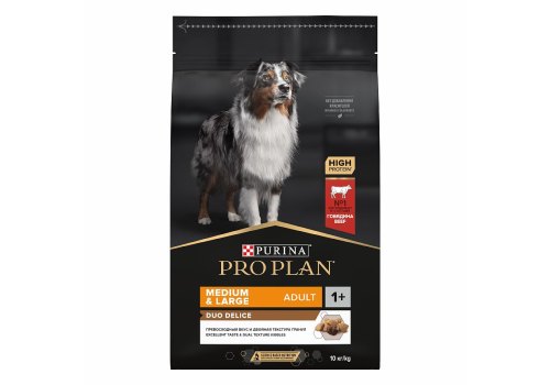 PRO PLAN DUO DELICE / Сухой корм ПРО ПЛАН для взрослых собак средних и крупных пород с говядиной