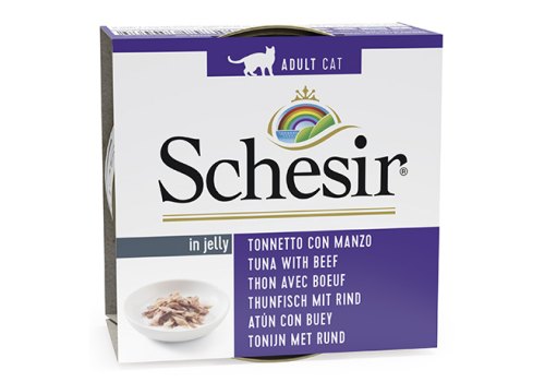 Schesir / Влажный корм Консервы Шезир для кошек Тунец говядина (цена за упаковку) Schesir / Влажный корм Консервы Шезир для кошек Тунец говядина (цена за упаковку)