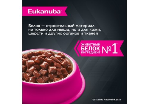 Eukanuba Dog Pouch Adult Lamb / Влажный корм (Паучи) Эукануба для взрослых собак с Ягненком в соусе (цена за упаковку)