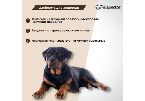 Inspector Collar / Ошейник Инспектор против Внешних и Внутренних паразитов для Крупных собак