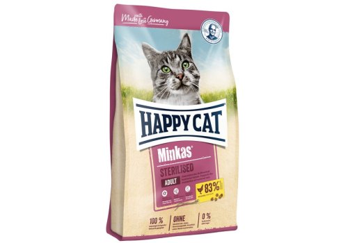 Happy Cat Minkas Sterilised / Сухой корм Хэппи Кэт для взрослых Стерилизованных кошек и Кастрированных котов Happy Cat Minkas Sterilised / Сухой корм Хэппи Кэт для взрослых Стерилизованных кошек и Кастрированных котов