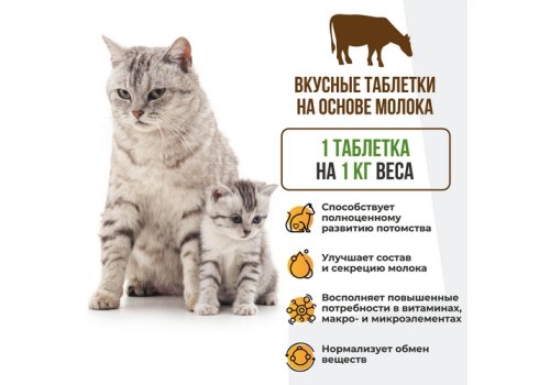 Unitabs Mama+Kitty c B9 / Витаминно-минеральный комплекс Юнитабс для Котят, Беременных и Кормящих кошек