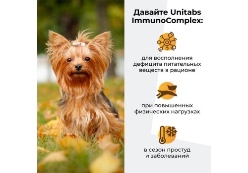 Unitabs ImmunoComplex с Q10 / Витаминно-минеральный комплекс Юнитабс для Мелких собак