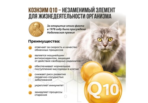 Unitabs BiotinPlus с Q10 / Витаминно-минеральный комплекс Юнитабс для кошек с Биотином и Таурином