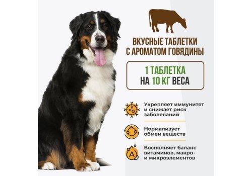 Unitabs ImmunoComplex с Q10 / Витаминно-минеральный комплекс Юнитабс для Крупных собак