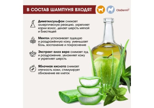 CitoDerm / Шампунь Цитодерм для кошек и собак от Аллергии и Зуда