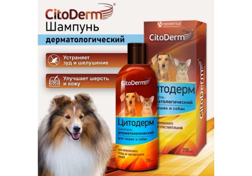 CitoDerm / Шампунь Цитодерм для кошек и собак с Чувствительной кожей Дерматологический CitoDerm / Шампунь Цитодерм для кошек и собак с Чувствительной кожей Дерматологический