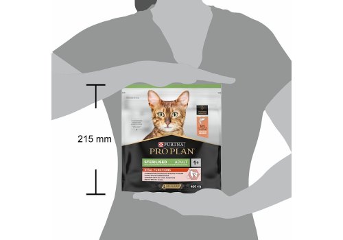 PRO PLAN VITAL FUNCTIONS STERILISED ADULT / Сухой корм ПРО ПЛАН для Взрослых Стерилизованных кошек для поддержания здоровья почек после стерилизации, для мозга и иммунитета с высоким содержанием Лосося