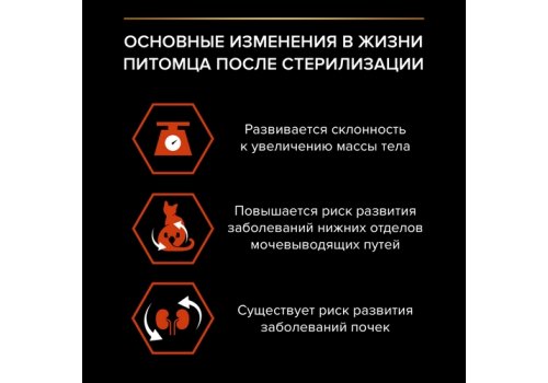 PRO PLAN STERILISED / Сухой корм ПРО ПЛАН для взрослых кошек для поддержания органов чувств у стерилизованных с лососем