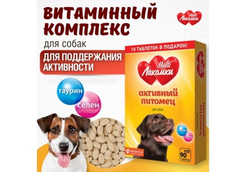Multi Лакомки / Витаминное лакомство Мульти Лакомки для собак Активный питомец