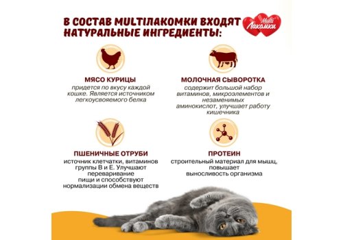 Multi Лакомки / Витаминное лакомство Мульти Лакомки для кошек Активный питомец