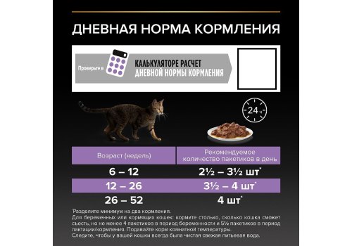 PRO PLAN KITTEN / Влажный корм Паучи ПРО ПЛАН для котят с говядиной в соусе (цена за упаковку)