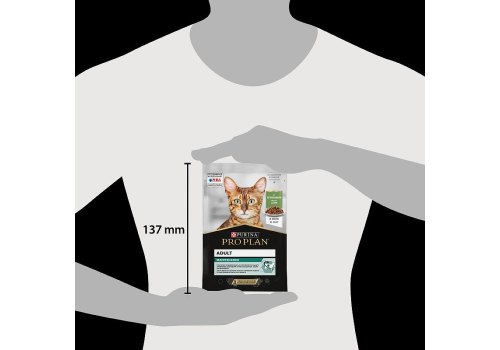 PRO PLAN ADULT / Влажный корм Паучи ПРО ПЛАН для взрослых кошек с ягненком в желе (цена за упаковку)