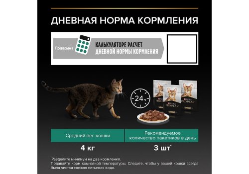 PRO PLAN ADULT / Влажный корм Паучи ПРО ПЛАН для взрослых кошек с уткой в соусе (цена за упаковку)