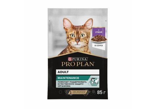 PRO PLAN ADULT / Влажный корм Паучи ПРО ПЛАН для взрослых кошек с уткой в соусе (цена за упаковку)