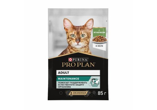 PRO PLAN ADULT / Влажный корм Паучи ПРО ПЛАН для взрослых кошек с ягненком в желе (цена за упаковку)