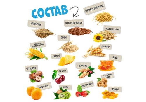 Happy Jungle Prestige Honey Cake / Лакомство Хеппи Джангл для Грызунов Корзинки Медовый микс