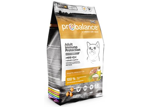Probalance Adult Immuno Protection / Сухой корм Пробаланс для взрослых кошек Курица Индейка Probalance Adult Immuno Protection / Сухой корм Пробаланс для взрослых кошек Курица Индейка
