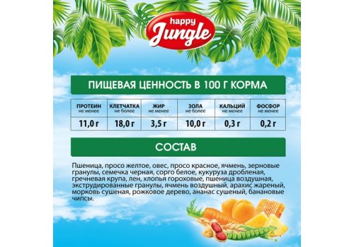 Happy Jungle 5in1 Daily Menu / Корм Хеппи Джангл для Мышей и Песчанок